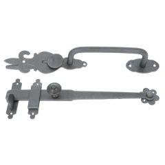 Staldeursluiting ijzer blank gelakt