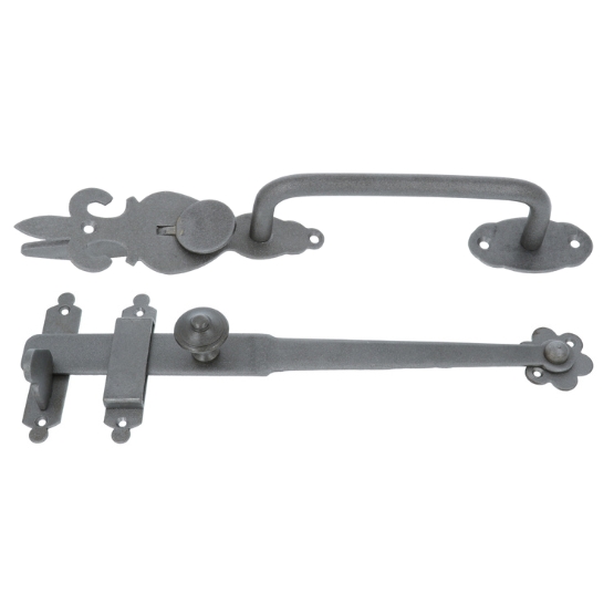 Staldeursluiting ijzer blank gelakt