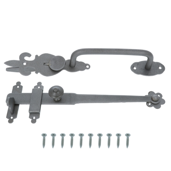 Staldeursluiting ijzer blank gelakt - Afbeelding 2