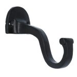 Kapstokhaak 90mm ijzer zwart