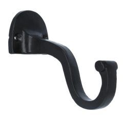 Kapstokhaak 90mm ijzer zwart