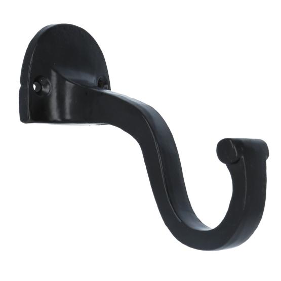 Kapstokhaak 90mm ijzer zwart
