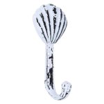 Kapstokhaak schelp klassiek wit