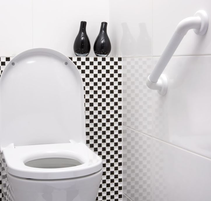 Secucare Wandbeugel basic 450 mm geribbeld kunststof wit - Afbeelding 2