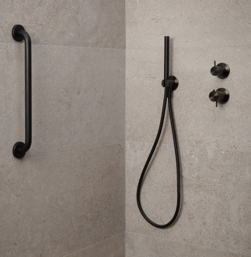 Secucare Wandbeugel 450 mm ø25 mm rvs zwart - Afbeelding 2