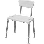 SecuCare Douchestoel Quattro met rugleuning verstelbaar