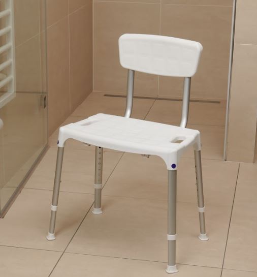 SecuCare Douchestoel Quattro met rugleuning verstelbaar - Afbeelding 2