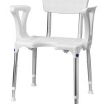 SecuCare Douchestoel Quattro met rugleuning en armleuning verstelbaar