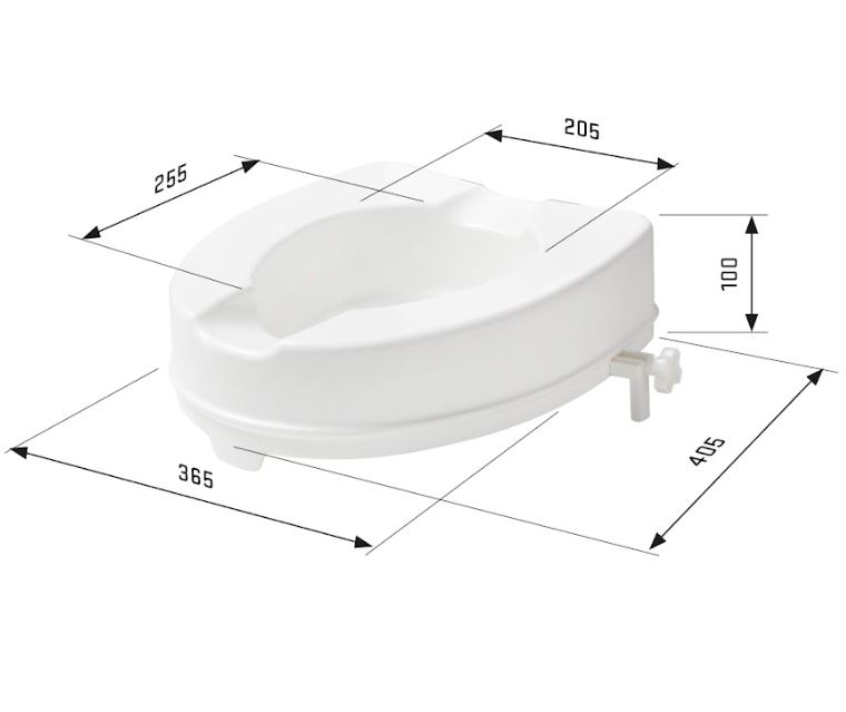 SecuCare toiletverhoger zonder klep 100 mm - Afbeelding 2