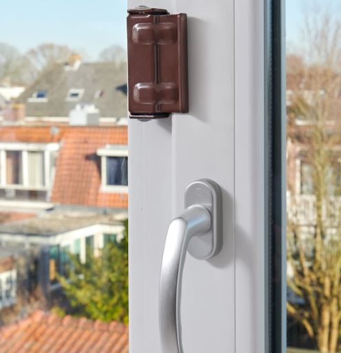 SecuMax draaikiep raamgrendel XL 842 bruin - Afbeelding 2