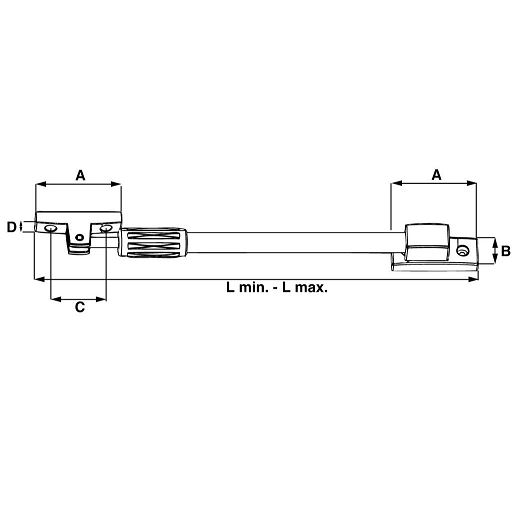 Telescopische raamuitzetter 50 cm zwart - Afbeelding 2