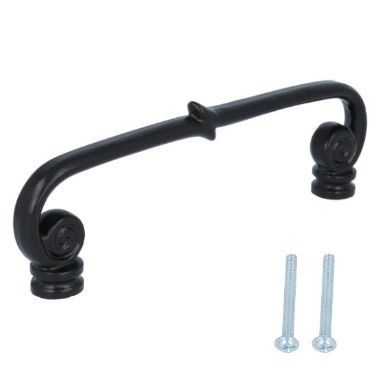 Greep spiraal 141 mm ijzer zwart - Afbeelding 2