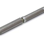 Aanlaspaumelle met veer en kogellager ring 235x22 mm rvs