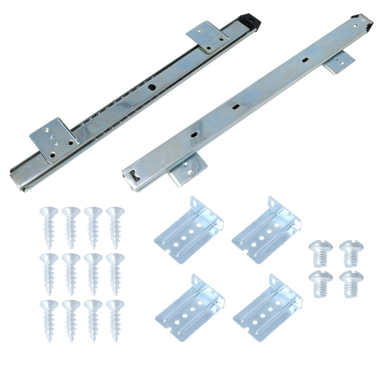 AMIG paar ondergeleiders gedeeltelijk uittrekbaar 40 cm - Afbeelding 2