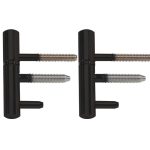 AXA inboorpaumelle voor houten kozijnen staal zwart gelakt