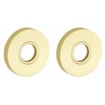 Set van twee krukrozetten Vivo messing gelakt