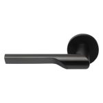 Enkele deurklink RIVIO by Gensler GL101-G op rozet links pvd mat zwart