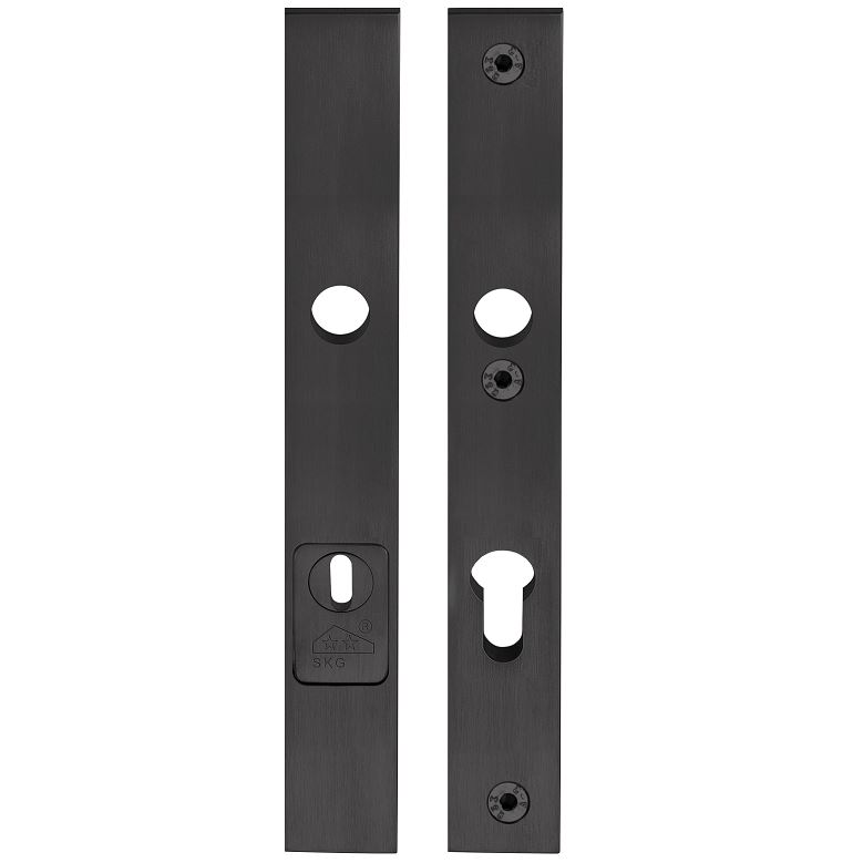 Veiligheidsbeslag PC92 met kerntrek beveiliging SQUARE LSQSM-28KT kruk/kruk SKG3 pvd mat zwart