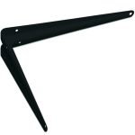 Plankdrager staal geperst zwart gelakt 295x230 mm