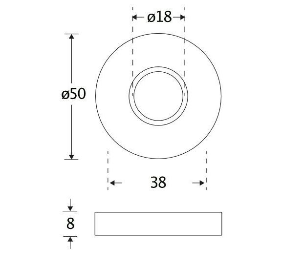 Set van twee krukrozetten Vivo messing antiek - Afbeelding 2