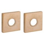 Set van twee krukrozetten Bauhaus verdekt messing antiek