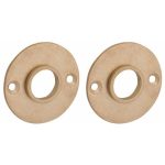 Set van twee krukrozetten Chemin de Fer 40mm messing antiek