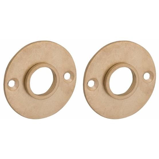 Set van twee krukrozetten Chemin de Fer 40mm messing antiek