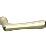 Deurklink Linea messing gelakt