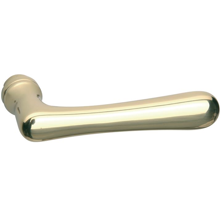 Deurklink Linea messing gelakt