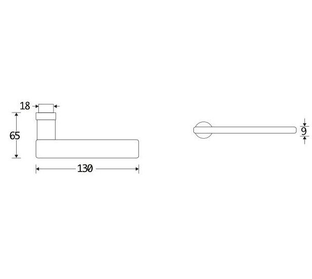 Deurklink Piatto messing gelakt - Afbeelding 2