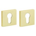 Set van twee PC-Plaatjes Bauhaus verdekt messing gelakt