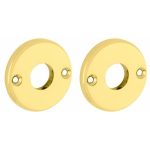 Set van twee krukrozetten Facet messing gelakt