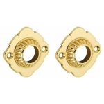 Set van twee krukrozetten Nouveau messing gelakt