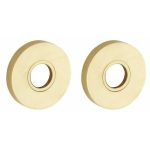 Set van twee krukrozetten Vivo messing ongelakt