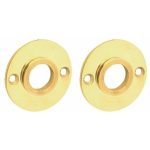 Set van twee krukrozetten Chemin de Fer 40mm messing ongelakt