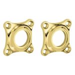 Set van twee krukrozetten Bonton messing ongelakt