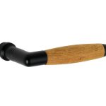 Deurklink Ton teak mat zwart