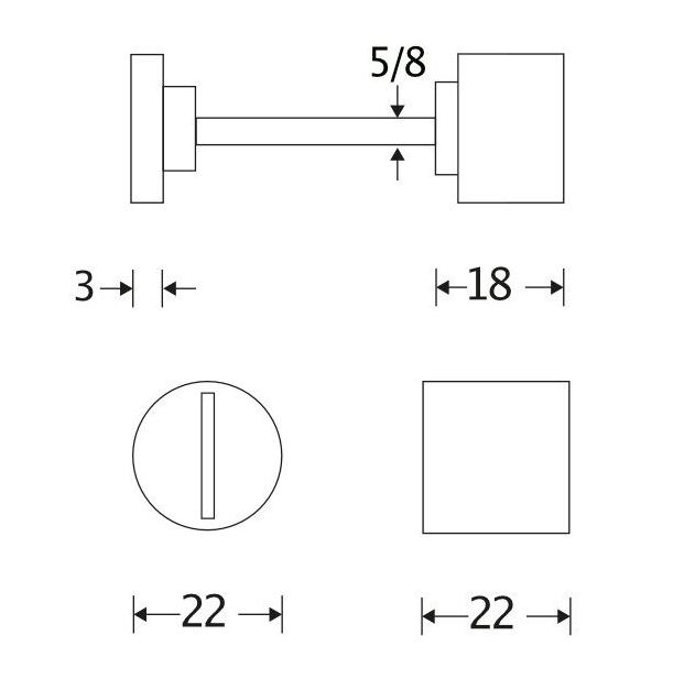 WC olive 5-8 mm Bauhaus messing ongelakt - Afbeelding 2