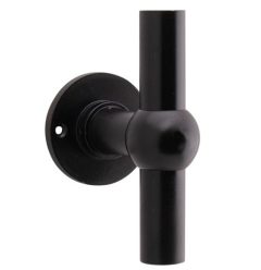 Voordeurknop Chemin de Fer mat zwart