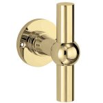 Voordeurknop Chemin de Fer messing ongelakt