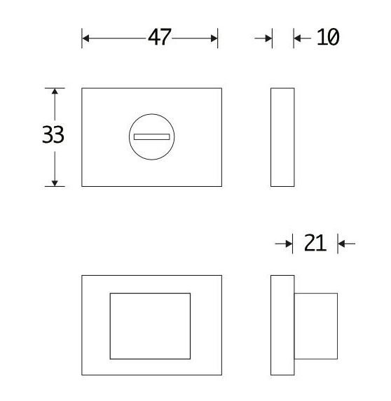 WC-Sluiting 5-8 mm Mini pvd mat zwart - Afbeelding 2