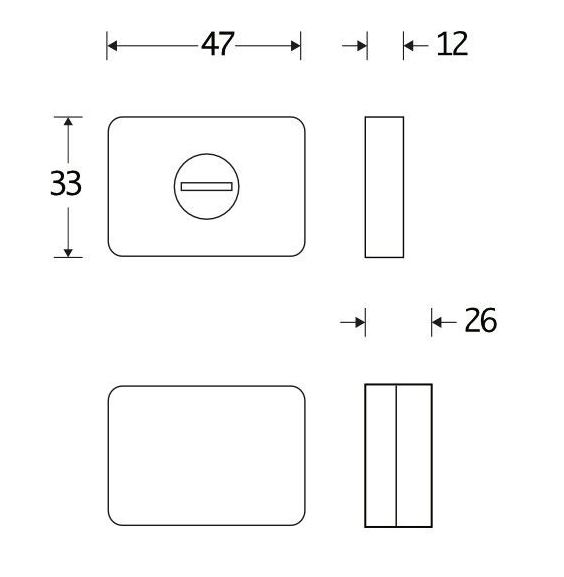 WC-Sluiting 5-8 mm Minimal glans chroom - Afbeelding 2