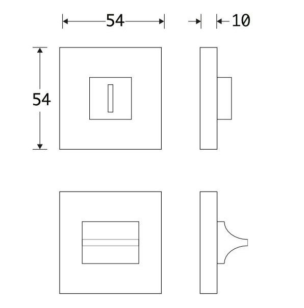 WC-Sluiting 5-8 mm Model 06 pvd mat zwart - Afbeelding 2