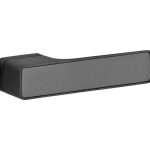 Deurklink op geveerd rozet Maximal pvd mat zwart/parelgrijs