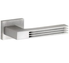 Deurklink op geveerd rozet Maya mat nikkel ongelakt