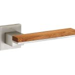 Deurklink op geveerd rozet Mimolimit mat nikkel ongelakt/iepen