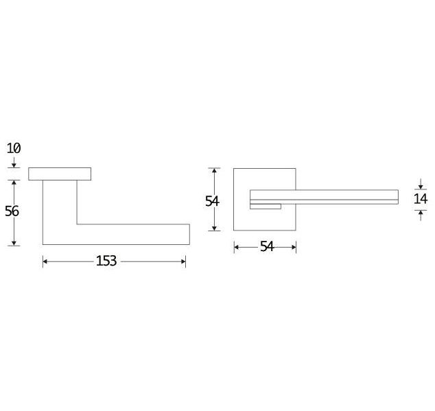 Deurklink op geveerd rozet Mimolimit pvd mat zwart/iepen - Afbeelding 2