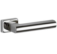 Deurklink op geveerd rozet Mini C glans chroom