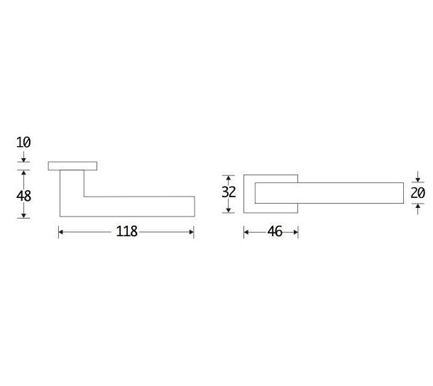 Deurklink op geveerd rozet Mini C mat nikkel ongelakt - Afbeelding 2