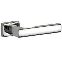 Deurklink op geveerd rozet Mini S glans chroom